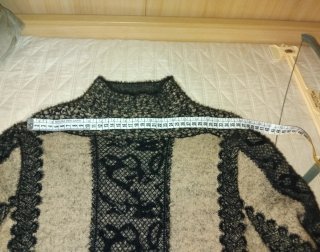 Vestito invernale donna beige e nero
