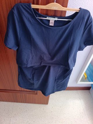 Camiseta Lactancia Negra Talla  L
