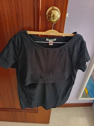 Camiseta Lactancia Negra Talla  L
