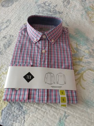 Camisa TEX cuadros manga larga Talla S