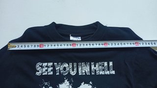 Camiseta Hardcore Punk See You in Hell - Talla S