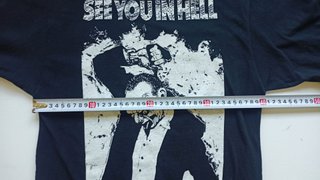 Camiseta Hardcore Punk See You in Hell - Talla S