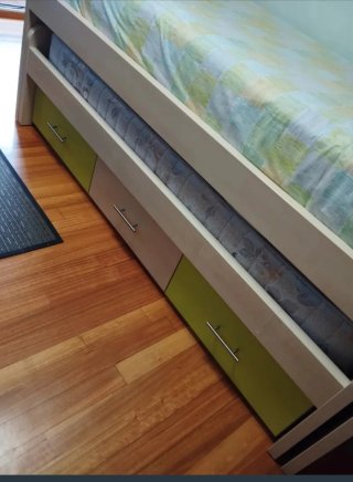 Cama nido con cajones madera