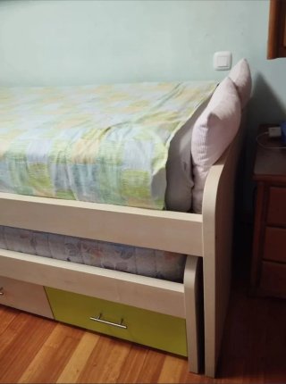 Cama nido con cajones madera