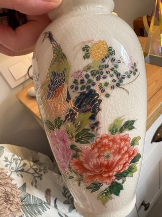 Vaso giapponese Satsuma multicolore