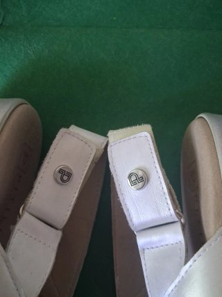 Sandalias Pitillos Piel Talla 40 Blancas.