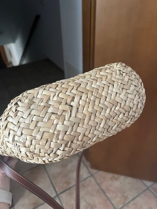 Bolso Capazo Mimbre y Piel