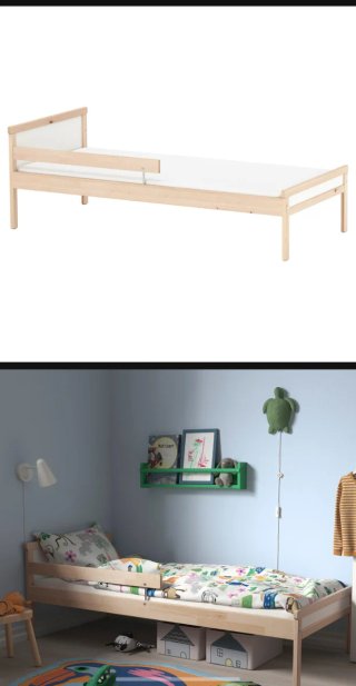 Cama infantil IKEA SNIGLAR 70x160cm + somier