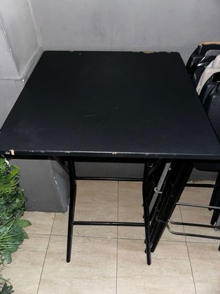 Mesa plegable efecto mármol