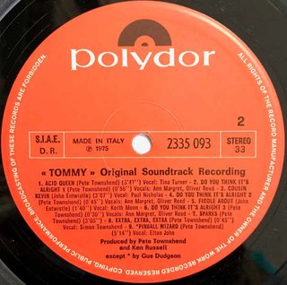 Tommy (The Who) Original Soundtrack 2LP