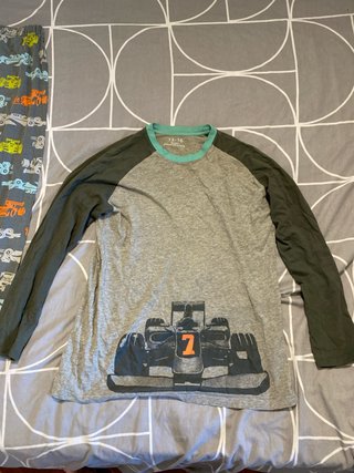 Conjunto de pijama manga larga niño coche F1