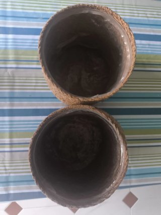 Maceteros de mimbre (2 unidades)