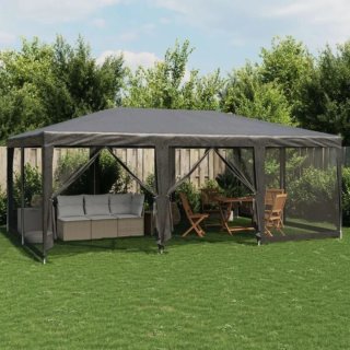 Carpa para fiestas paredes de malla HDPE 6x4x2,8m