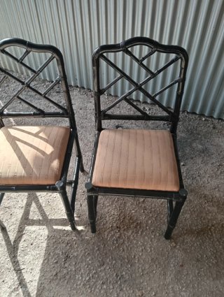 2 Sillas Chippendale Negras