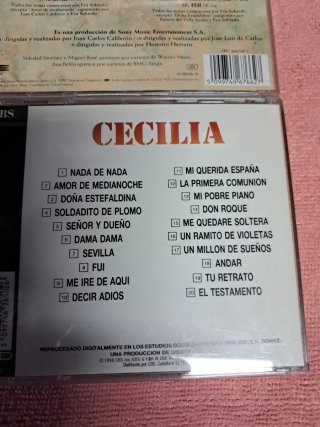 CD Cecilia - 20 Grandes Canciones