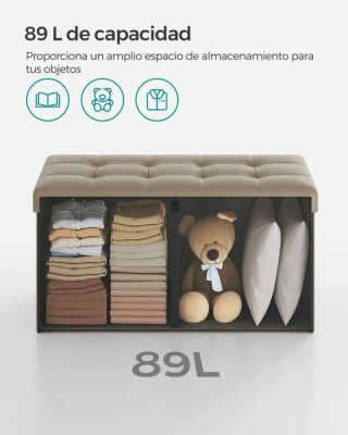 Puff Almacenaje Plegable Topo SONGMICS LSF45K03