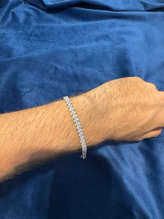 Pulsera de plata 925 y moissanita 5.2 mm