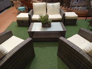 Conjunto Muebles Terraza Ratán Beige