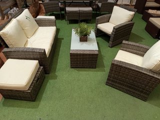 Conjunto Muebles Terraza Ratán Beige