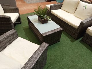 Conjunto Muebles Terraza Ratán Beige
