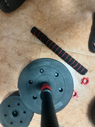 Kit de pesas con barra y discos