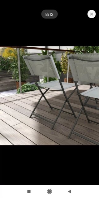 4 Sillas Plegables Exterior