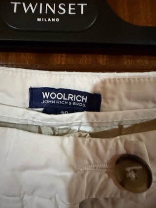 Pantaloni Woolrich bianchi in cotone