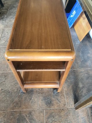 Carrito auxiliar madera con ruedas