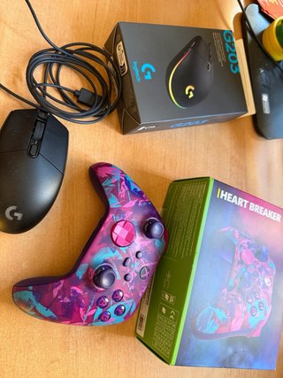 Mando Xbox Heart Breaker y Ratón Logitech G203