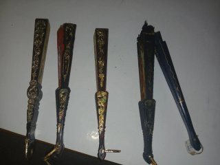 Lote de 5 Abanicos Decorativos antiguos