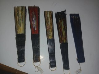 Lote de 5 Abanicos Decorativos antiguos