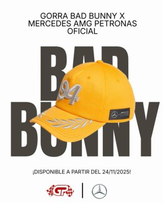 Gorra Adidas x Bad Bunny x Mercedes-AMG Petronas.