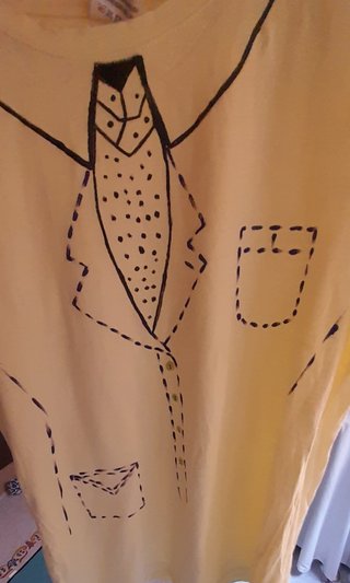 Camiseta amarilla pintada a mano ORIGINAL