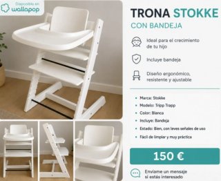 Trona Stokke Tripp Trapp con Bandeja Blanca