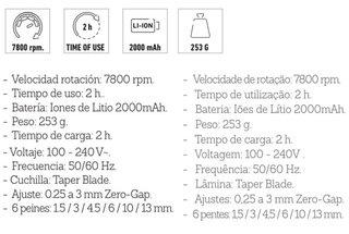 Máquina Corte JRL 3000C W-T White Taper Blade