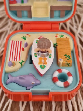 Cajita Polly Pocket Lancha Rápida 1991