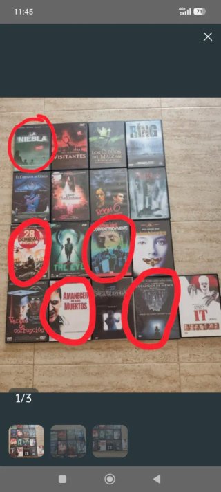 Lote 5 Películas Terror DVD
