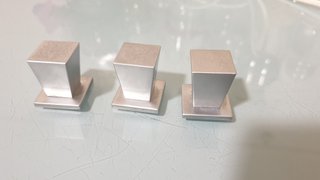Lote 3 pomos metálicos para muebles