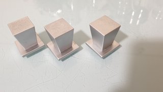 Lote 3 pomos metálicos para muebles