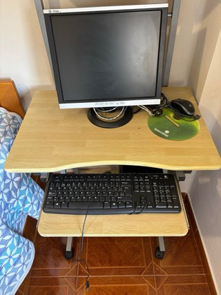 Tavolo per computer con ruote