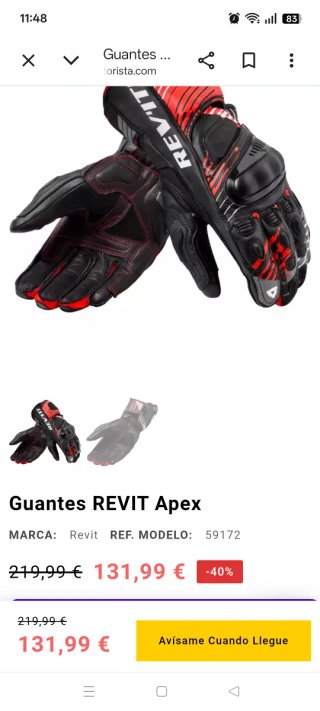 Guantes Moto Rev'it! Negros y Plateados