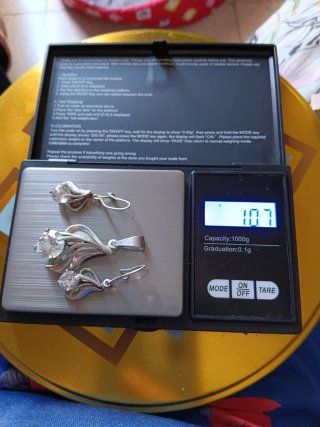 Conjunto Plata 925 Apart Colgante y Pendientes