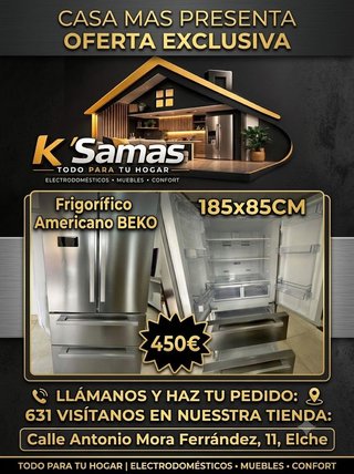 Frigorífico Americano BEKO 185x85cm