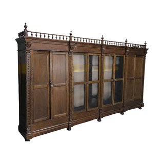 Mueble Farmacia Siglo XIX Madera y Cristal