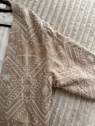 Kimono Bordado Zara Talla M/L Beige
