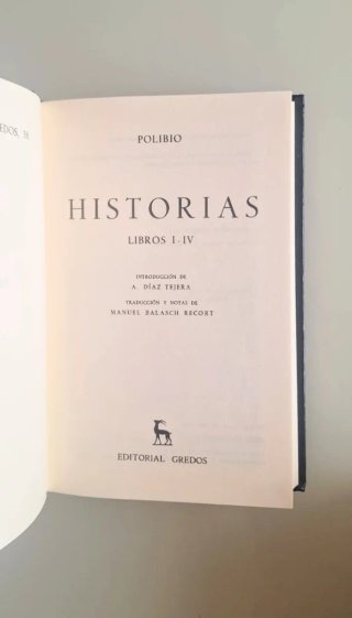 Historias, Polibio, Biblioteca clásica Gredos