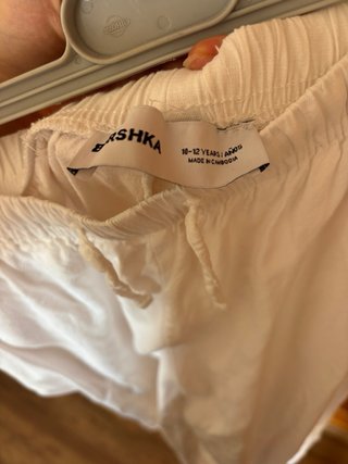 Pantalones de lino Bershka blancos