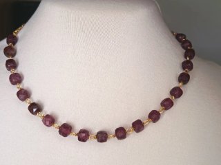 Collana con granato naturale