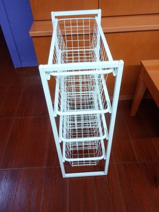 Carrito Organizador Metálico Ikea Blanco