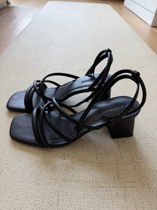Sandalias Stradivarius Negras Mujer